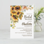 Sonnenblumen Brautparty Einladung (Stehend Vorderseite)