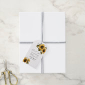 Sonnenblumen Brautparty Geschenkanhänger (Mit Garn)