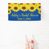 Sonnenblumen Brautparty Hintergrund Blaue Blumenpr Banner (InSitu)