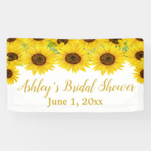 Sonnenblumen Brautparty Hintergrund Boho Blumenpro Banner