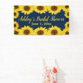 Sonnenblumen Brautparty Hintergrund Navy Blumenpro Banner (InSitu)