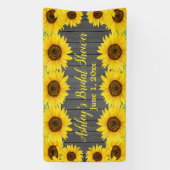 Sonnenblumen Brautparty Hintergrund rustikale Holz Banner (Vertikal)