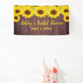 Sonnenblumen Brautparty Hintergrund rustikale Holz Banner (InSitu)