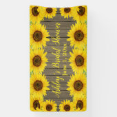Sonnenblumen Brautparty Hintergrund rustikale Holz Banner (Vertikal)