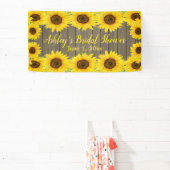 Sonnenblumen Brautparty Hintergrund rustikale Holz Banner (InSitu)