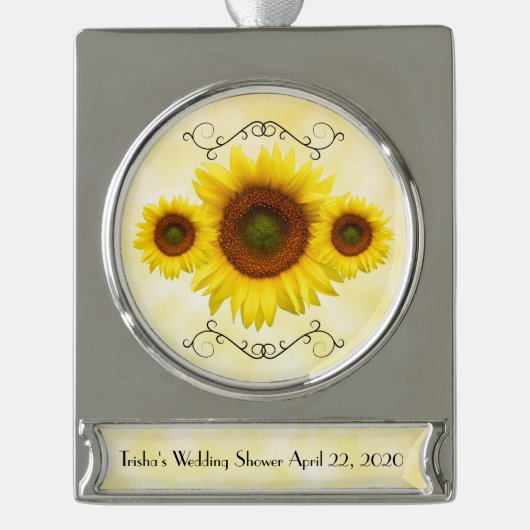 Sonnenblumen Brautparty Keepake Ornament (Vorderseite)