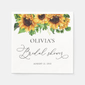 Sonnenblumen Brautparty Napkins Serviette (Vorderseite)
