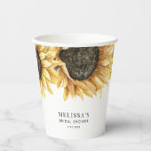 Sonnenblumen Brautparty Pappbecher (Vorderseite)
