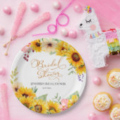 Sonnenblumen Brautparty Pappteller (Party)