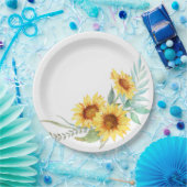 Sonnenblumen-Brautparty Pappteller (Party)
