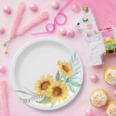 Sonnenblumen-Brautparty Pappteller (Party)