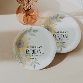 Sonnenblumen-Brautparty Pappteller