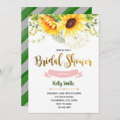 Sonnenblumen Brautparty Party Einladung (Vorne/Hinten)