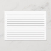 Sonnenblumen Brautparty Rezept Begleitkarte (Rückseite)