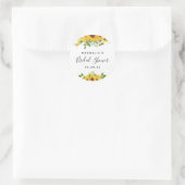 Sonnenblumen-Brautparty Runder Aufkleber (Tasche)
