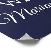 Sonnenblumen Brautparty Rustikale Navy Blau Poster (Ecke)