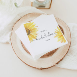 Sonnenblumen-Brautparty Serviette