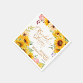 Sonnenblumen Brautparty Serviette (Ecke)
