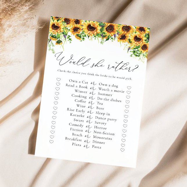 Sonnenblumen-Brautparty-Spiel (Von Creator hochgeladen)