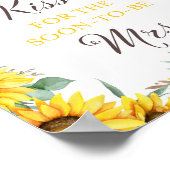 Sonnenblumen-Brautparty-Spielzeichen Poster (Ecke)