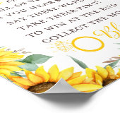 Sonnenblumen-Brautparty-Spielzeichen Poster (Ecke)