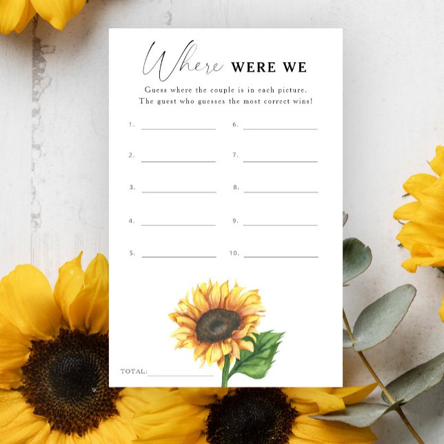 Sonnenblumen Brautparty Wo waren wir? (Von Creator hochgeladen)