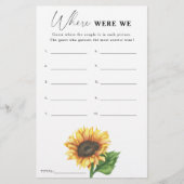 Sonnenblumen Brautparty Wo waren wir? (Vorderseite)