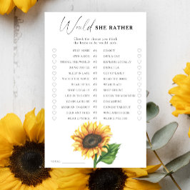 Sonnenblumen-Brautparty Würde sie lieber spielen