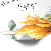 Sonnenblumen-Brautparty-Zeichen Poster (Ecke)