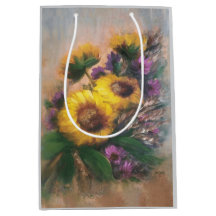 Sonnenblumen-Breeze-Mittelgeschenktasche