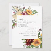 Sonnenblumen Bridal Dusche Toskana Einladung (Vorderseite)