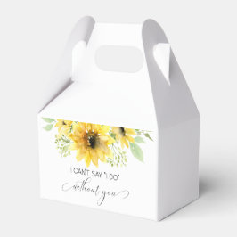 Sonnenblumen Bridesmaid Vorschlag Geschenkboxen Geschenkschachtel