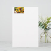 Sonnenblumen! Briefpapier (Stehend Vorderseite)