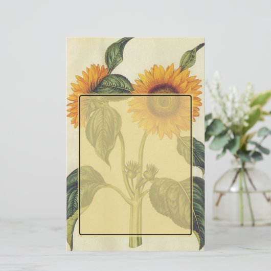 Sonnenblumen Briefpapier (Stehend Vorderseite)