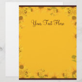 Sonnenblumen-Briefpapier (Vorne/Hinten)