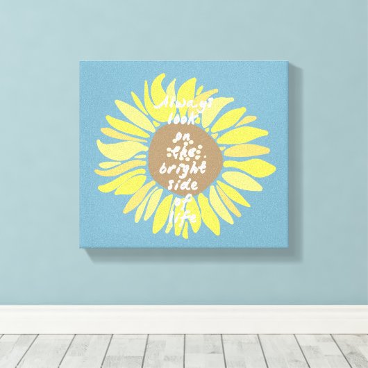 Sonnenblumen Bright Side Leinwanddruck (Insitu (Holzboden))