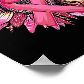 Sonnenblumen Brustkrebs Bewusstsein Leopard Sonnen Poster (Ecke)
