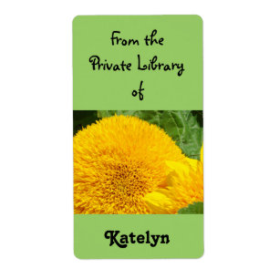 Sonnenblumen Buch-Tags Etiketten Private Bibliothe