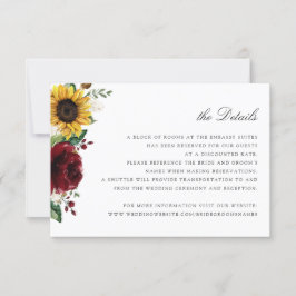 Sonnenblumen Burgund Blumenzwiebelausweis Einladung