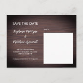 Sonnenblumen Burgund Rose Lights Wood Save the Dat Ankündigungspostkarte (Rückseite)