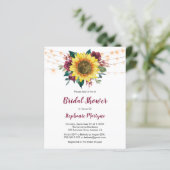 Sonnenblumen Burgundy Lights Budget Brautparty (Stehend Vorderseite)