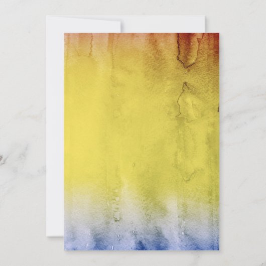 Sonnenblumen Burgundy Red and Navy Blue Hochzeit i Einladung (Rückseite)