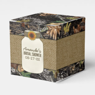 Sonnenblumen Burlap Jagd Camouflage Gastgeschenk H Geschenkschachtel