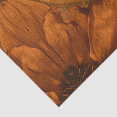 Sonnenblumen Burnt Orange Herbst Vintage Blüte Seidenpapier (Detail)