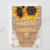 Sonnenblumen-Burschen und Herbst-Geburtstagsparty Einladung (Vorderseite)