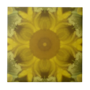 Sonnenblumen-Burst Gold Fliese