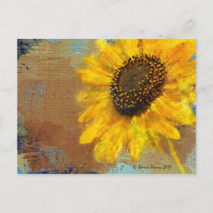 Sonnenblumen-Burst Postkarte