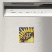 Sonnenblumen Butterfly Art Magnet (In Situ (Geschirrspüler))