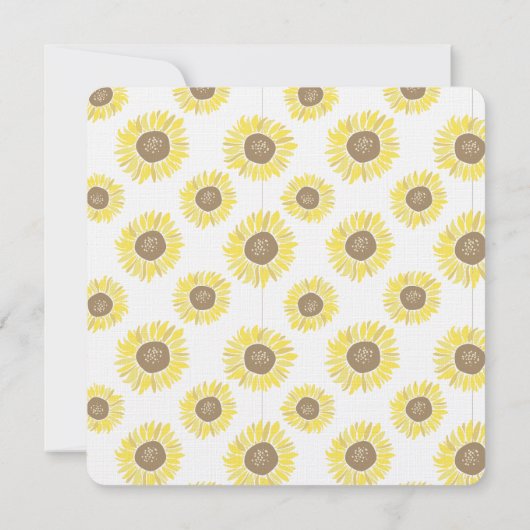 Sonnenblumen Butterfly Wedding Einladung (Rückseite)