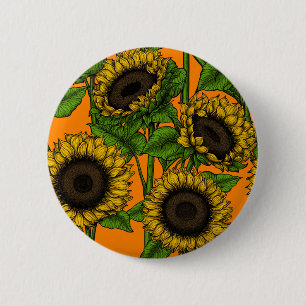 Sonnenblumen Button